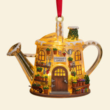 Load image into Gallery viewer, “Bringing Joy to Your Garden” - Cozy Garden House Acrylic Ornament, Personalized Custom Gift for Gardeners Ornament PopCulturePrints

