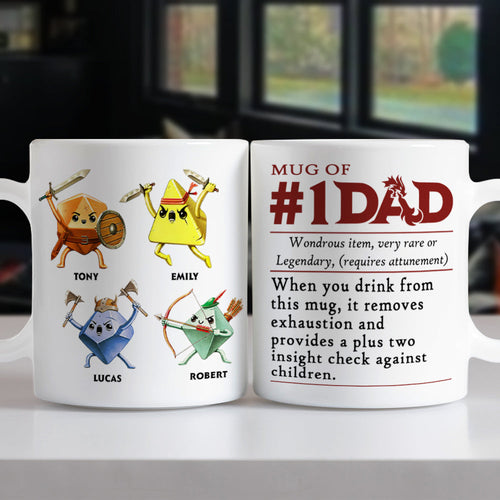 Personalized #1 Dad Adventurer Mug - Father's Day Special Coffee Mug PopCulturePrints