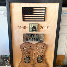 Load image into Gallery viewer, Personalized Veteran Wood Sign - Proud Military Service Plaque
