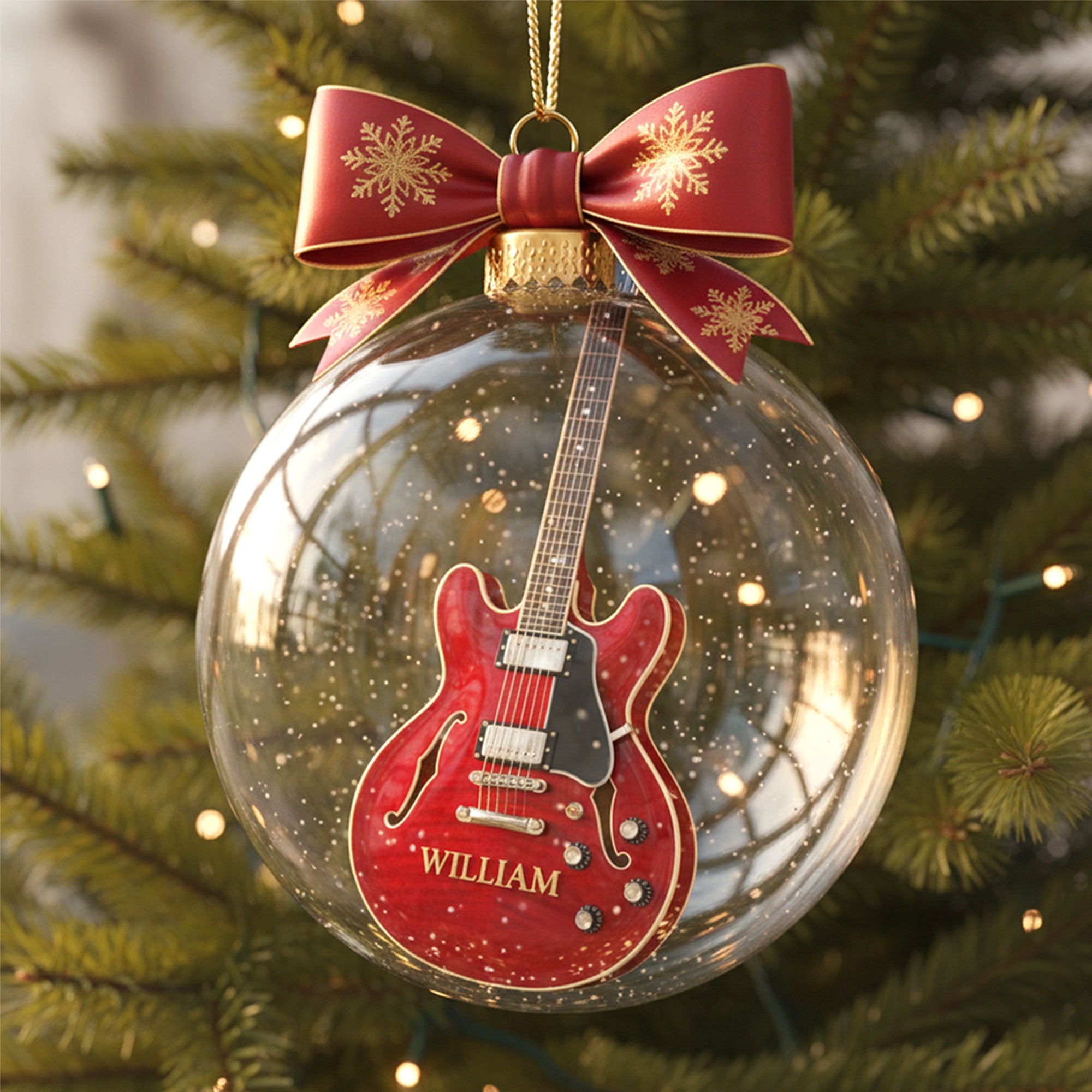 "Make Your Holidays Extra Special with a Personal Touch" - Personalized Dreams Keepsake Christmas Ornament - Unique Gift for Music Lovers, Friends, and Family Ornament PopCulturePrints