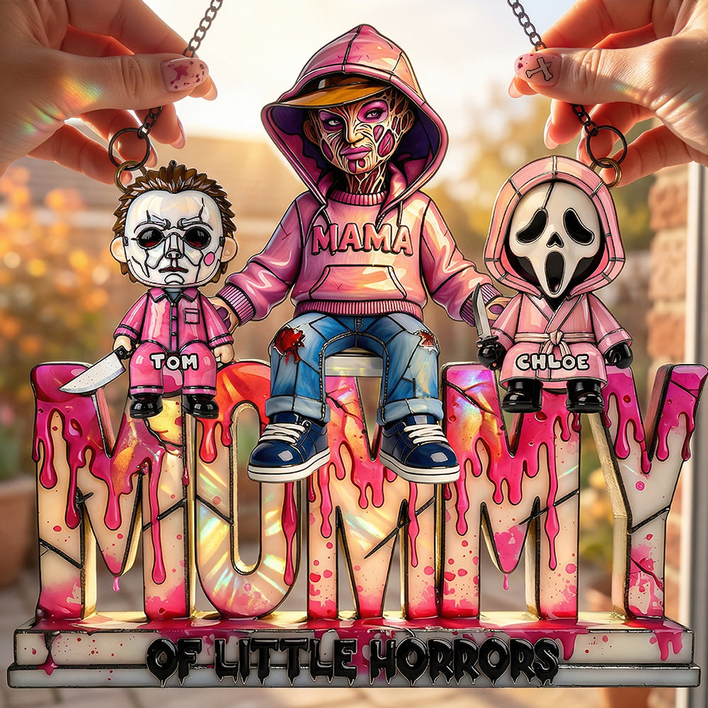 "Celebrate the Horror with Style!" - Pinky Horror Mom Suncatcher Ornament - Personalized Gift for Moms and Grandmas Ornament PopCulturePrints