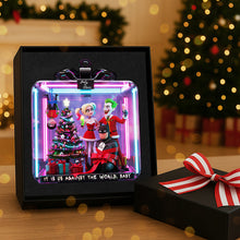 Load image into Gallery viewer, &quot;It is Us Against the World, Baby&quot; - Mischievous Couple Personalized Christmas Ornament - Custom Gift for Couples Ornament PopCulturePrints
