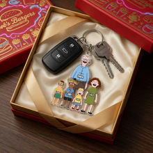 Load image into Gallery viewer, “Cherish Every Moment” - Personalized Keychain for Dad, Gift for Father's Day Keychains PopCulturePrints
