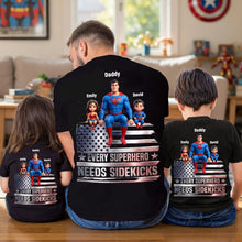 Load image into Gallery viewer, Every Superhero Needs A Sidekick - Proud Dad Legacy Shirt, Personalized Gift for Dads and Grandpas Shirts PopCulturePrints

