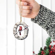 Load image into Gallery viewer, Personalized Cardinal Alphabet Christmas Ornaments Ornament PopCulturePrints
