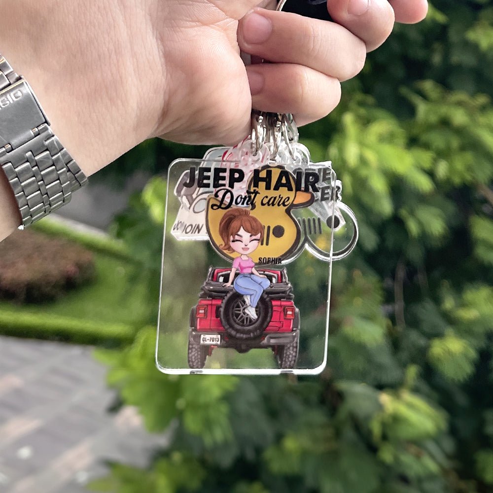 Personalized Jeep Lover Keychain Set - Fun and Stylish Designs