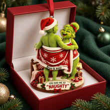 Load image into Gallery viewer, You Had Me at Naughty - Funny Couple Moments Christmas Ornament - Personalized Gift for Couples
