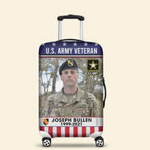 Load image into Gallery viewer, Personalized U.S. Army Veteran Luggage Cover
