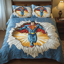 Load image into Gallery viewer, Unleash Your Superpowers - Flying Burst Quilt Bedding Set - Personalized Gifts for Fans Blanket PopCulturePrints
