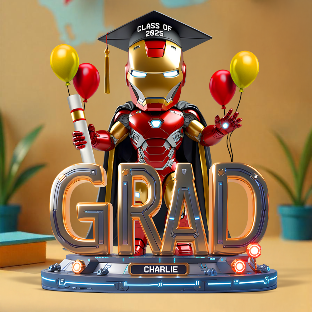 Graduation Iron Plaque - Personalized Gift For Graduates Shaped Plaques PopCulturePrints
