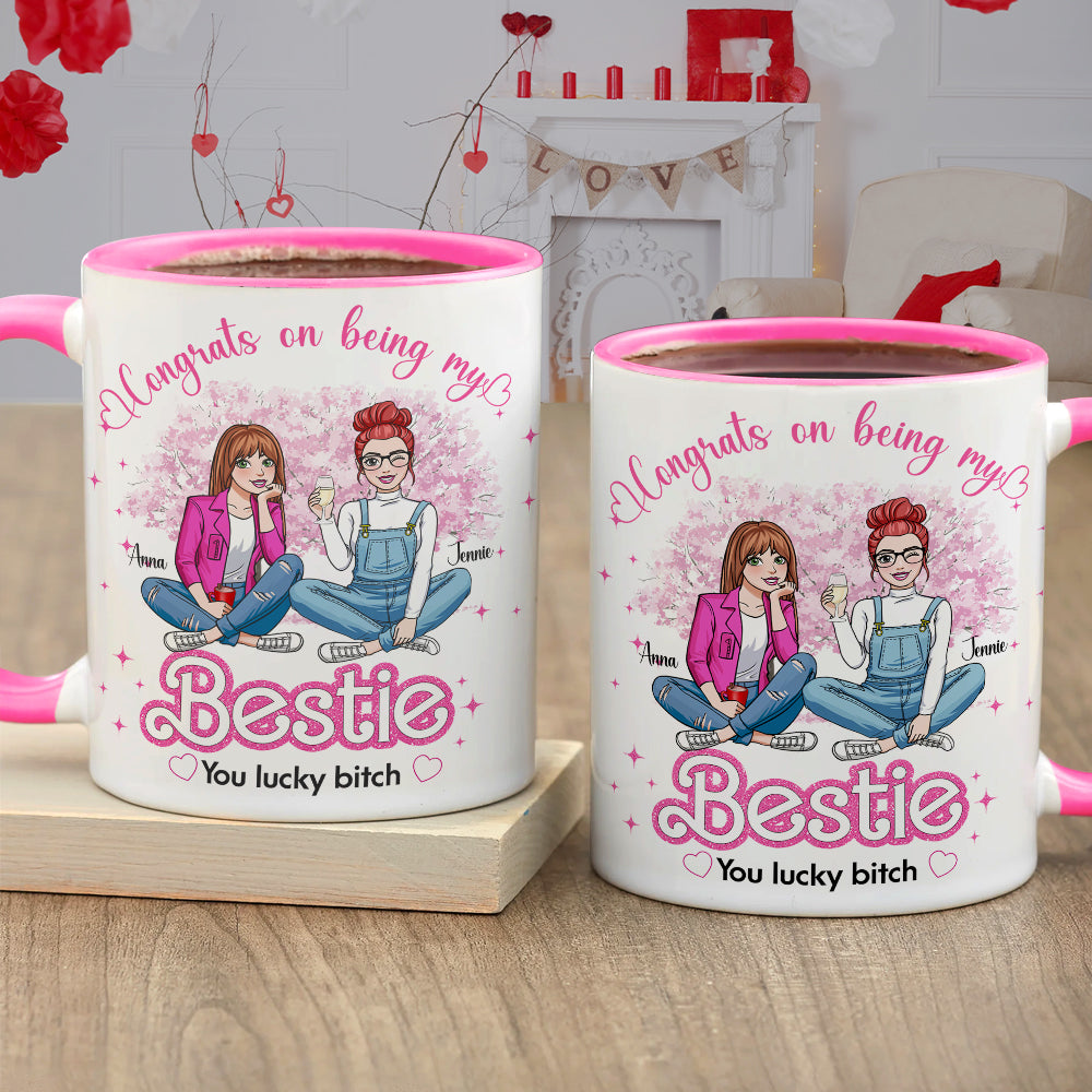 Personalized Bestie Mug - Congrats on Being My Best Friend Coffee Mug PopCulturePrints
