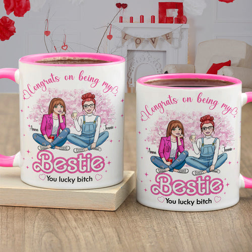 Personalized Bestie Mug - Congrats on Being My Best Friend Coffee Mug PopCulturePrints