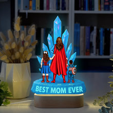 Load image into Gallery viewer, &quot;Best Mom Ever&quot; - Super Mom LED Light - Personalized Gift for Mom, Grandma, and Any Special Mother Figure Led Night Light PopCulturePrints
