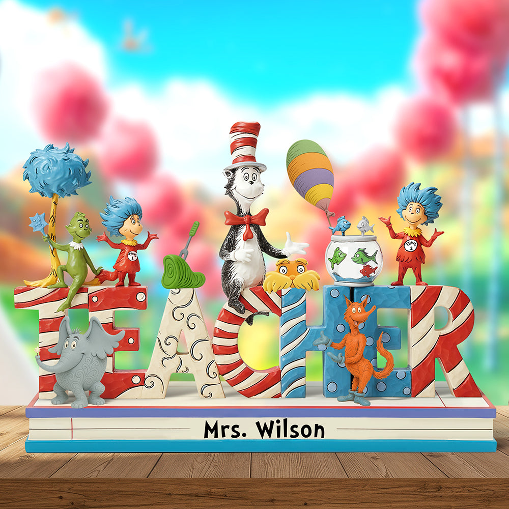 "Bring a Smile to Your Favorite Teacher!" - Cute & Playful Characters Acrylic Plaque - Personalized Gift for Teachers, Educators, and Mentors Shaped Plaques PopCulturePrints