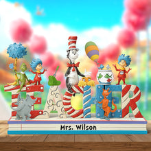 Load image into Gallery viewer, &quot;Bring a Smile to Your Favorite Teacher!&quot; - Cute &amp; Playful Characters Acrylic Plaque - Personalized Gift for Teachers, Educators, and Mentors Shaped Plaques PopCulturePrints
