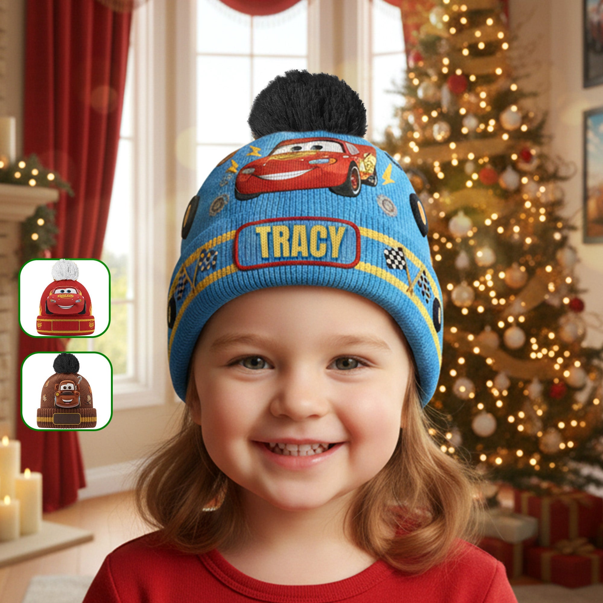 Personalized Bobble Beanie Hat - A Fun Gift for Kids This Christmas! Hat PopCulturePrints