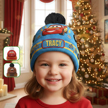Load image into Gallery viewer, Personalized Bobble Beanie Hat - A Fun Gift for Kids This Christmas! Hat PopCulturePrints
