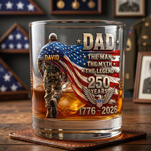 Load image into Gallery viewer, “The Man, The Myth, The Legend” - Personalized Glass Mug for Dad and Grandpa | Custom Gifts Glass PopCulturePrints

