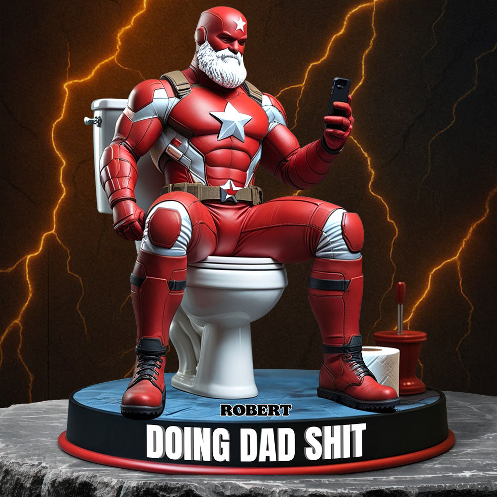 Doing Dad Sh*t - A Hilariously Unique Personalized Acrylic Plaque for Dad Shaped Plaques PopCulturePrints