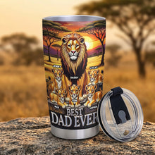 Load image into Gallery viewer, “Best Dad Ever” - Lion Dad and Kid 20oz Tumbler - Personalized Gift for Father’s Day Tumbler Cup PopCulturePrints

