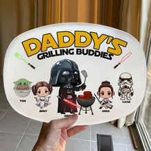 Load image into Gallery viewer, Personalized Star-Inspired Grilling Plate for Dad Plates PopCulturePrints
