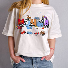 Load image into Gallery viewer, Personalized Pixar Cars Mom Shirt - Customized Gift for Mothers Shirts PopCulturePrints
