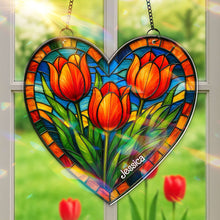 Load image into Gallery viewer, “Bring Light to Your Space” - Flower Garden Suncatcher Ornament - Personalized Gift for Flower Lovers Ornament PopCulturePrints
