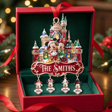 Load image into Gallery viewer, "Gather 'Round the Snow Castle - A Family Keepsake for Christmas" - Personalized Family Ornament - Gift for Parents, Grandparents, and Loved Ones
