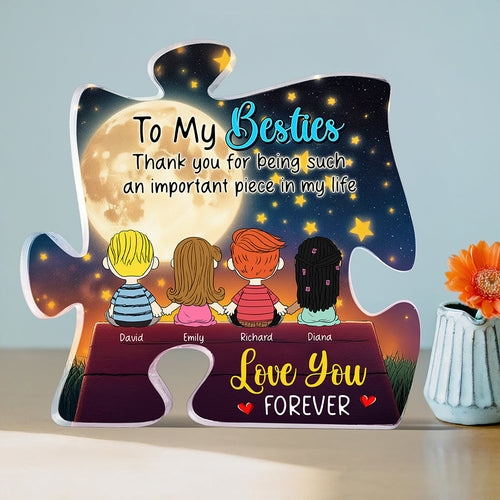 Personalized Acrylic Plaque for Best Friends - Love You Forever Shaped Plaques PopCulturePrints