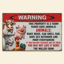 Load image into Gallery viewer, Warning: Farm Life is Adorable! – Funny Farm Animals Metal Sign – Personalized Gifts For Farmers Metal Signs PopCulturePrints
