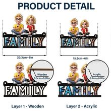 Load image into Gallery viewer, Family Unbreakable Bond Forever - Personalized Window Hanging Suncatcher Ornament Suncatcher Ornament PopCulturePrints
