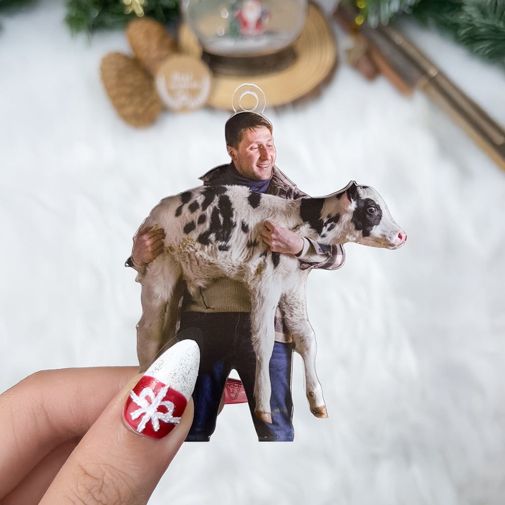 Personalized Farmer Photo Christmas Ornaments Ornament PopCulturePrints