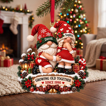 Load image into Gallery viewer, Growing Old Together - Personalized Cheeky Old Couple Ornament for Christmas
