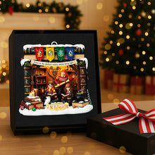 Load image into Gallery viewer, “Even in the darkest winter, stories bring light” - Personalized Bookmas Acrylic Ornament - Custom Gift for Readers, Friends, Family, Book Lovers Ornament PopCulturePrints
