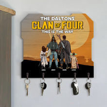 Load image into Gallery viewer, Family Theme Personalized Wood Key Hanger Wood Sign PopCulturePrints
