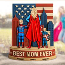 Load image into Gallery viewer, Best Mom Ever - Personalized Acrylic Plaque Gift for Mom Shaped Plaques PopCulturePrints
