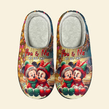 Load image into Gallery viewer, Personalized Christmas Slippers for Couples - You &amp; Me Shoes PopCulturePrints
