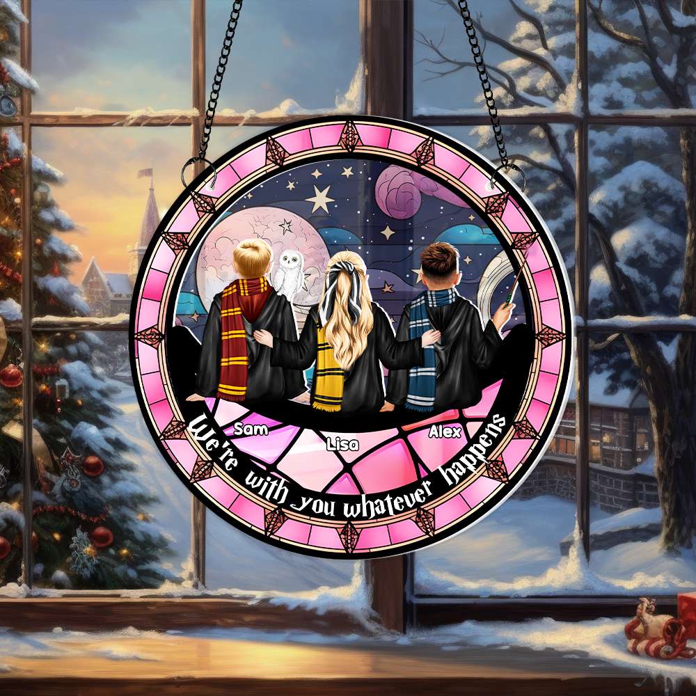 Personalized Wizard Fan Suncatcher Ornament - Custom Gift for Friends