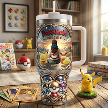 Load image into Gallery viewer, "Pokémom: We Choose You!" - Personalized Mother's Day Tumbler Handle Gift for Mom &amp; Grandma Tumbler Cup PopCulturePrints
