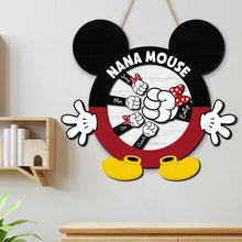 Load image into Gallery viewer, Personalized Nana Mouse Family Wood Sign Wood Sign PopCulturePrints
