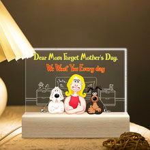 Load image into Gallery viewer, Dear Mom, I Woof You Every Day - Personalized LED Light for Dog Moms Led Night Light PopCulturePrints
