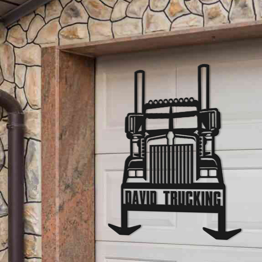 Personalized Truck Wall Art - Custom Name Trucking Sign