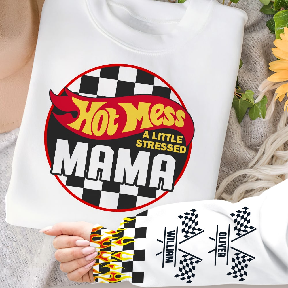 Personalized Hot Mess Mama Shirt - Custom Gift for Mother's Day