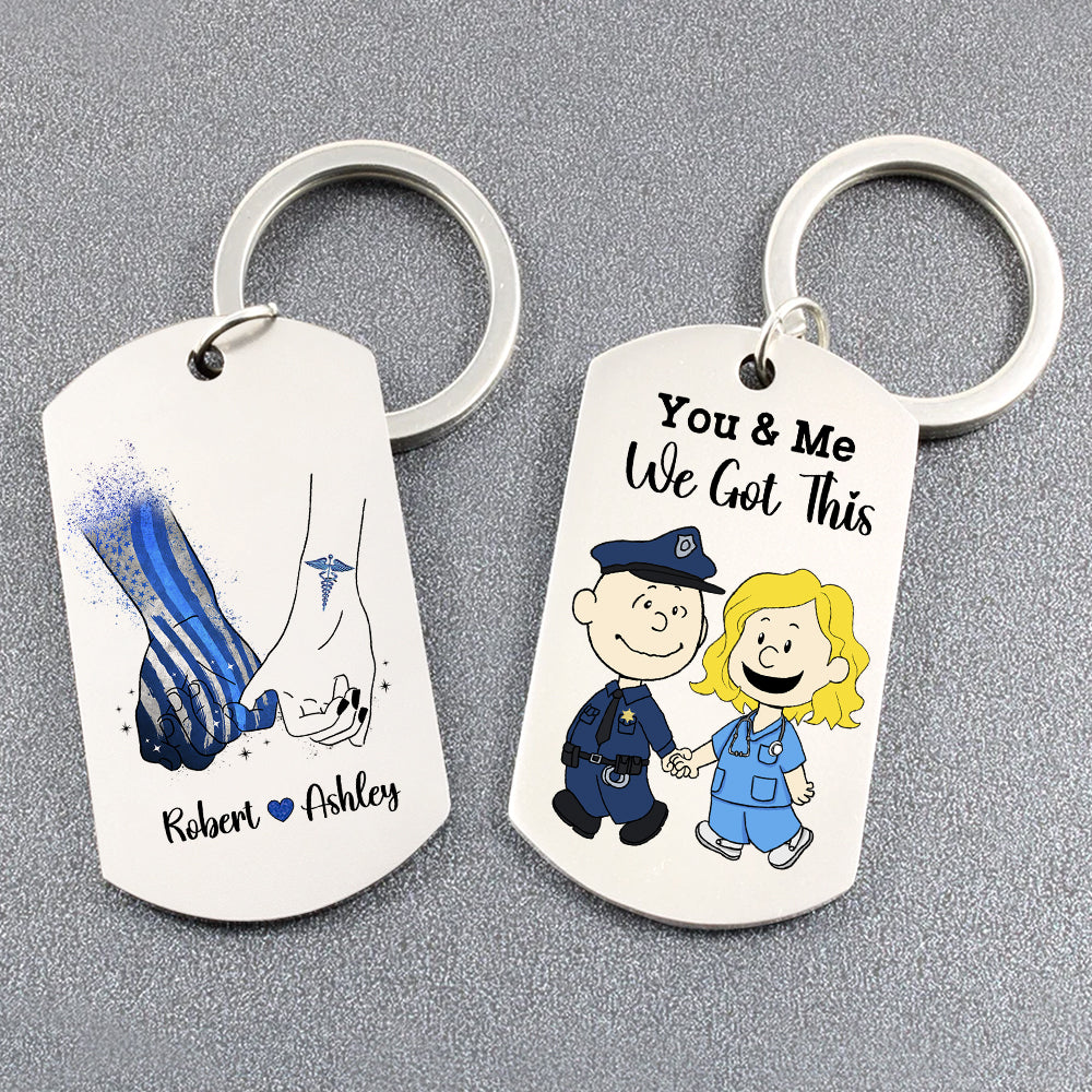 Personalized Couples Keychain | Unique Stainless Steel Valentine's Day Gifts Keychains PopCulturePrints