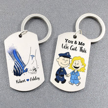 Load image into Gallery viewer, Personalized Couples Keychain | Unique Stainless Steel Valentine&#39;s Day Gifts Keychains PopCulturePrints
