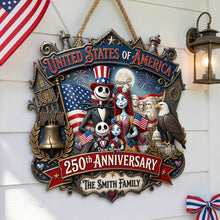 Load image into Gallery viewer, Celebrate 250 Years of Unity! - Personalized Patriotic Family Acrylic Sign Acrylic Sign PopCulturePrints
