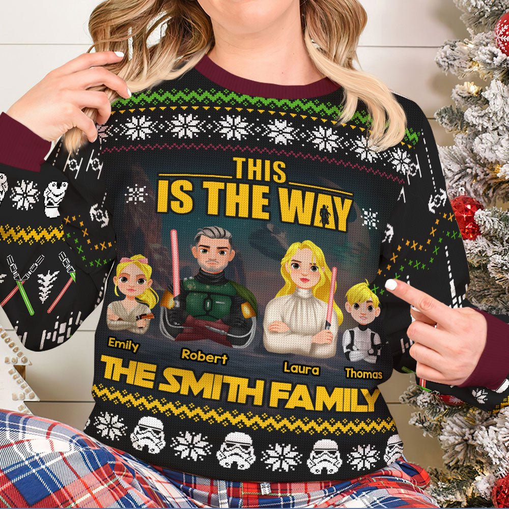 Personalized Family Sci-Fi Ugly Christmas Sweater