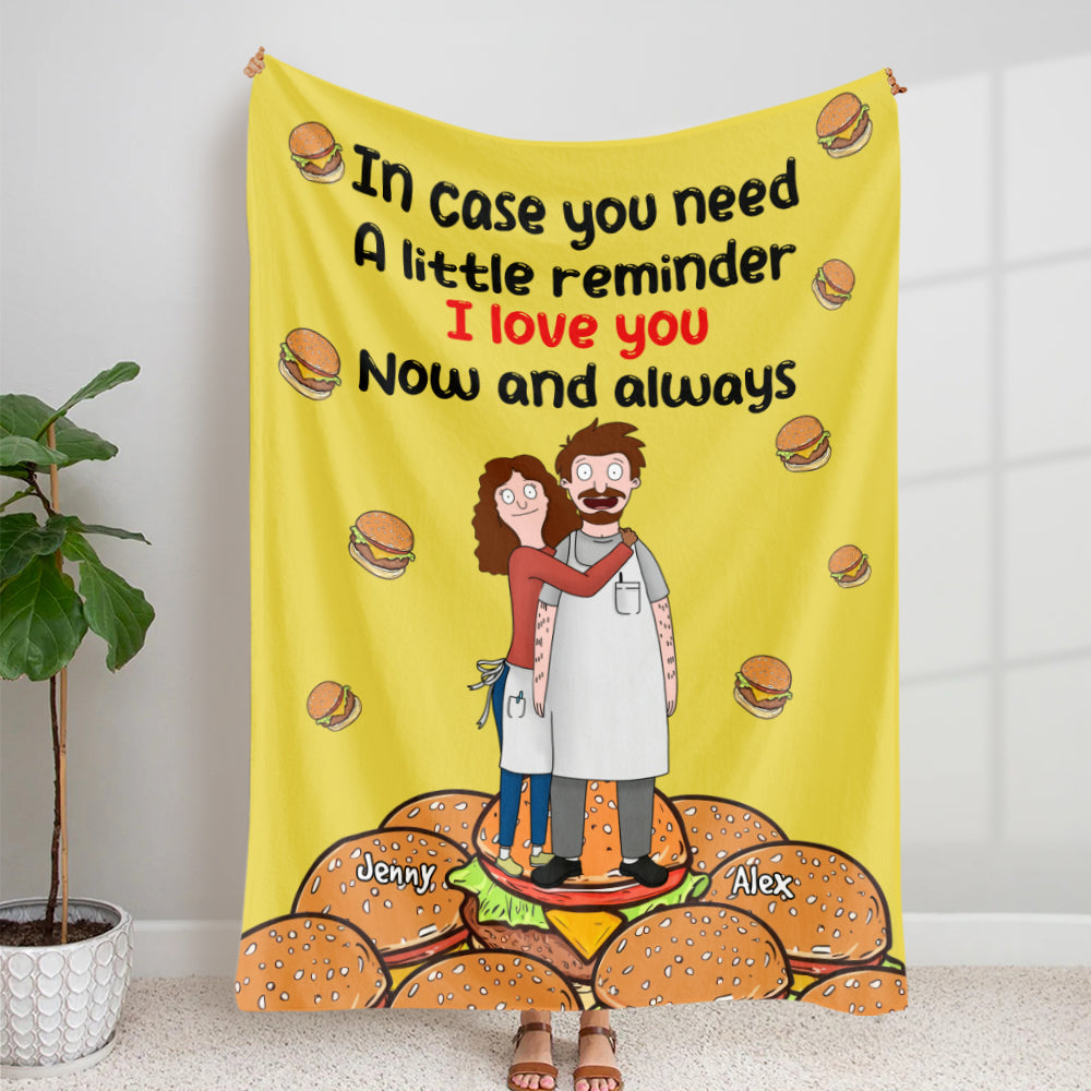 Personalized Couple Blanket - I Love You Now and Always Blanket PopCulturePrints