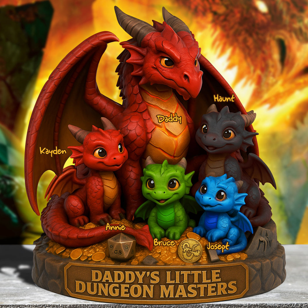 “Dragons Make the Best Dads” - Personalized Dragon Dad Acrylic Plaque - Custom Gift for Fathers, Grandfathers & Dads Shaped Plaques PopCulturePrints