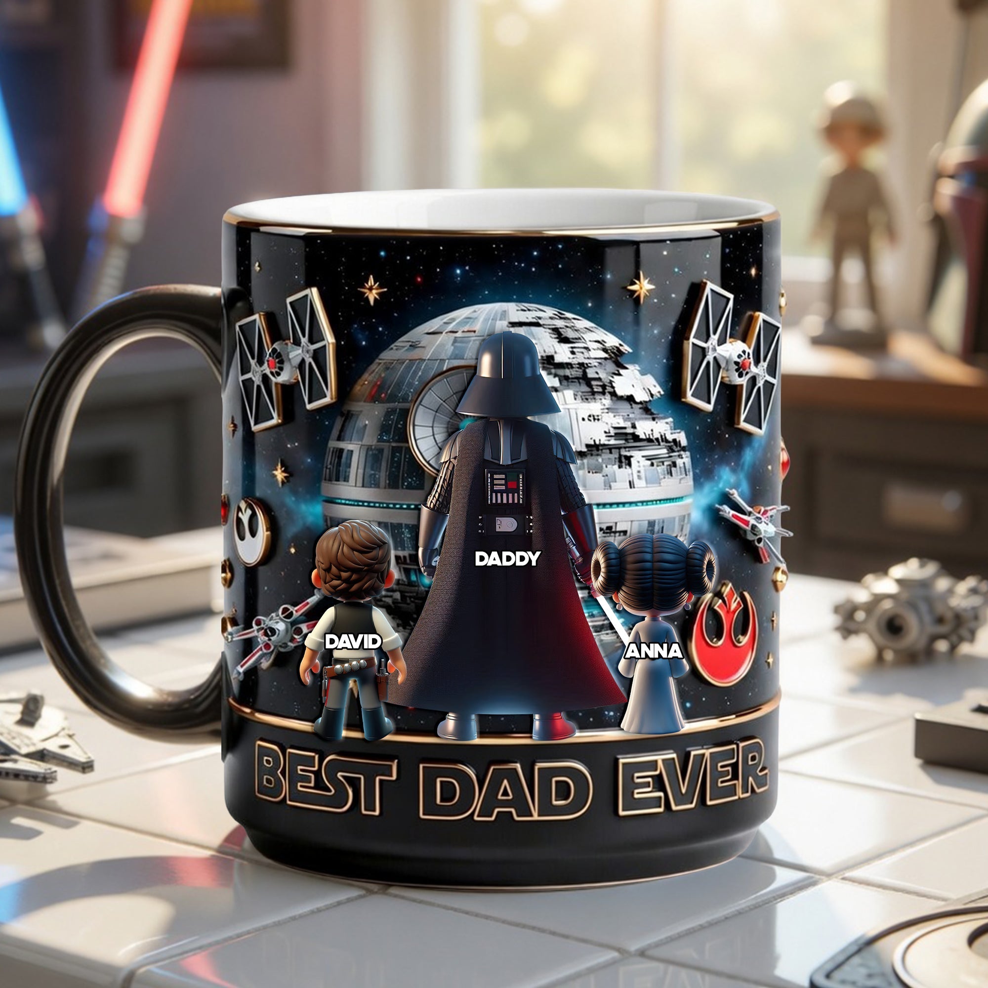 "Best Dad Ever" - Personalized Magic Mug for Dads & Grandpas Coffee Mug PopCulturePrints